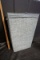 Gray cloth laundry basket. Has tags on it.