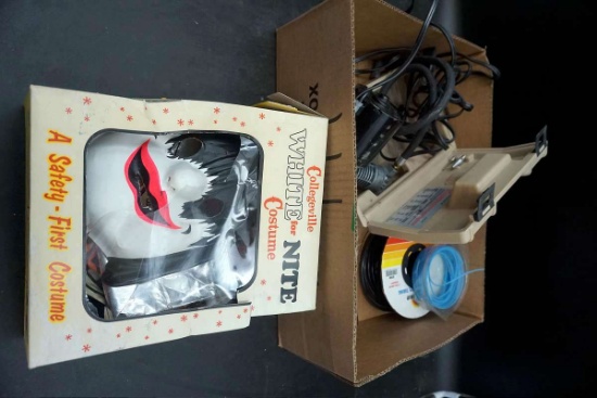 Antique White for Nite costume.In the original box. Sears Air compressor, vinyl tubing, and more.