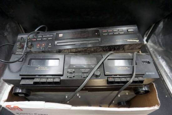Stereo equipment, Sony, pioneer, tape decks, CD player