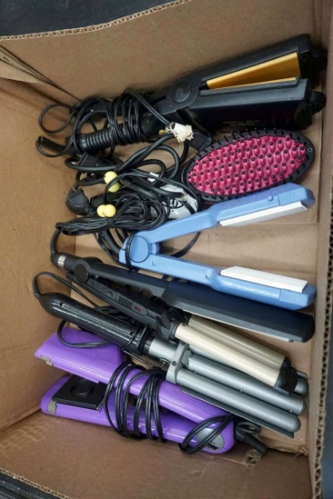 Hair tools, flat irons, crimpers, heat brushes, and more.