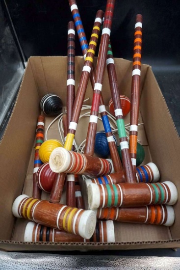 Croquet set.