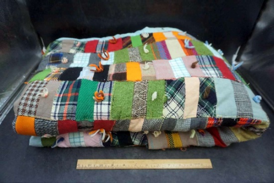 Handmade patchwork quilt.