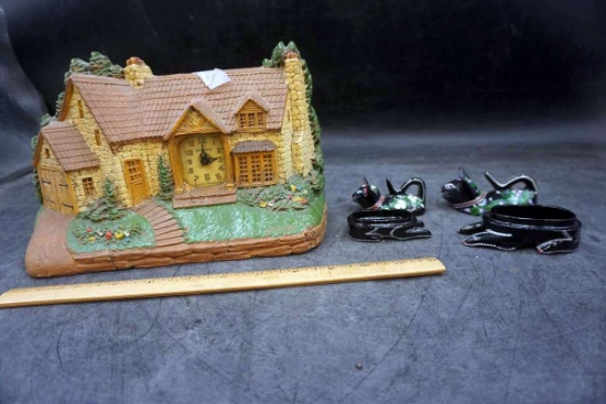 Cat Keepsake Boxes, Homestead Cottage Clock