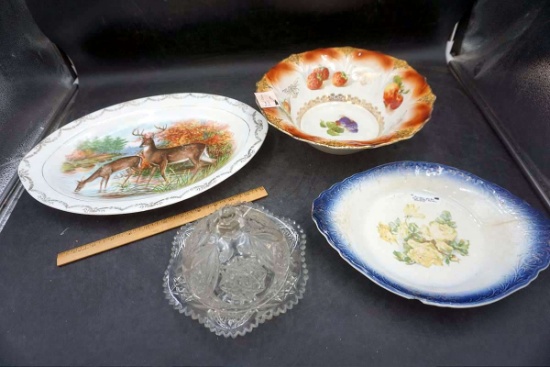 Hand Painted Plates, Bowls, Glassware