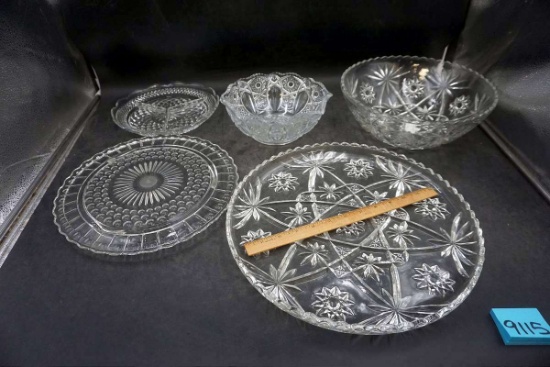 Assorted clear glass.