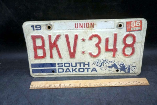 Vintage South Dakota license plate.