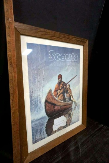 Scouts of the brigade. Boy Scouts artwork.