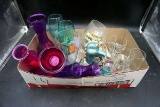 Assorted glassware, dragon.