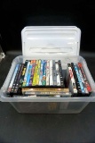 DVD's, tote with lid.