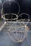 Vintage barbed wire. Flower pot holders.