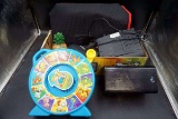 See and say Toy. Internet equipment, football, pineapple, placemats.