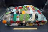 Handmade patchwork quilt.