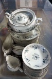 Baroque Blue China Set