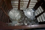 Basket full of clear glass.