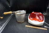 Popcorn Popper, red George Foreman grill.