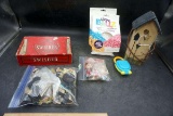 Decor, cigar box, birdhouse, slimeballs, and more.