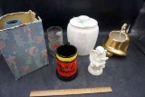 Candle holder, mischief managed Harry Potter Cup, glassware, and more.