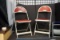 Red Folding Chairs x 2