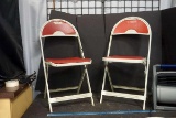 Red Folding Chairs x 2