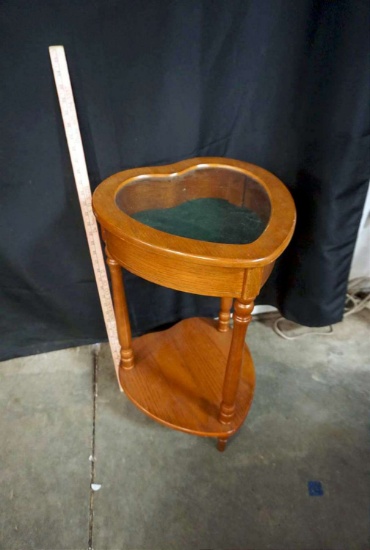 Heart Shaped End Table/Showcase