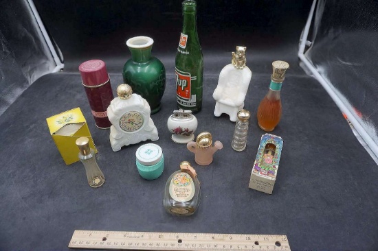 Avon - Clock & Watering Can Figurines and Various Items