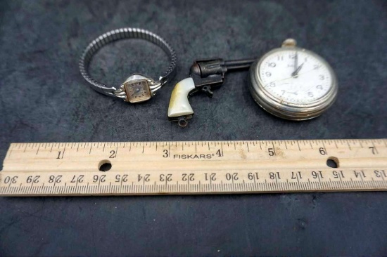 Stop Watch, Gun & Watch