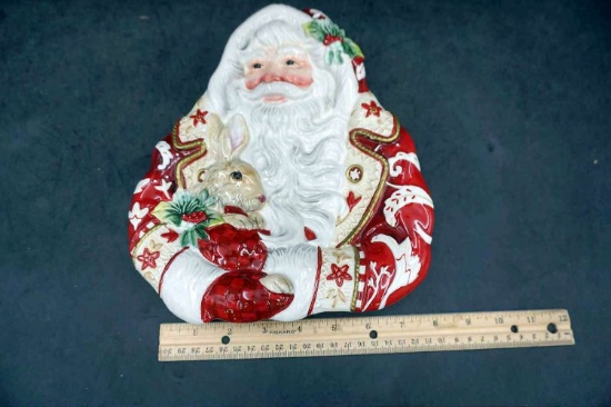 Fitz and Floyd Santa Canape Plate