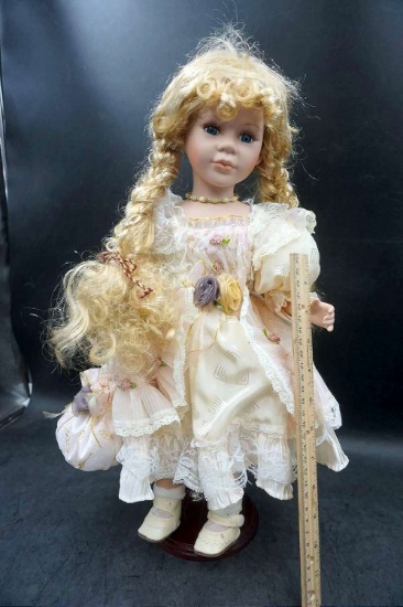 Blonde Doll on Stand