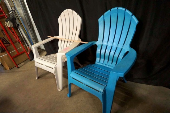 2 Adirondack plastic chairs