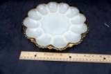 Egg Plate W/ Gold Trim