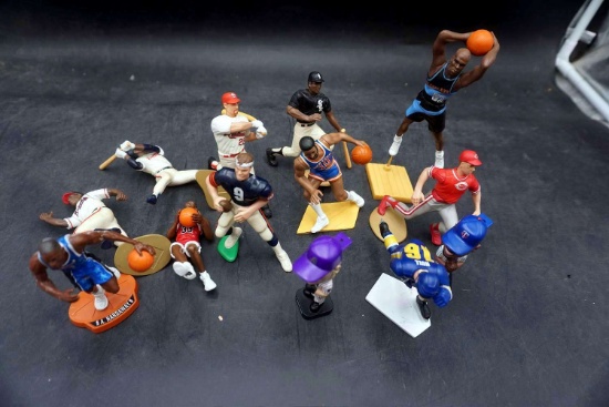 Basketball, Baseball & Football Player Figurines