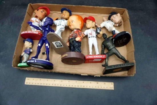 Assorted Bobbleheads & Figurines - Carlos Beltran, Max Scherzer, Jim Kaat