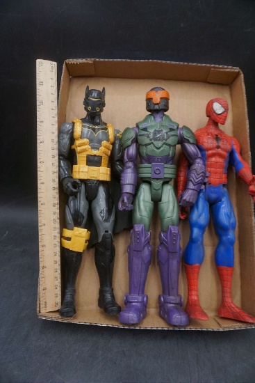 Action Figures - Spider-Man, Lex Luthor & Batman