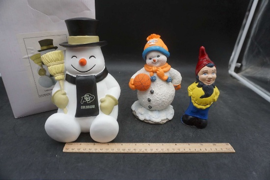 Colorado University Snowman, Snowman & Gnome Girl