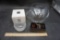 Hoop Earrings, Mikasa Candle Holder, Glass Bowl