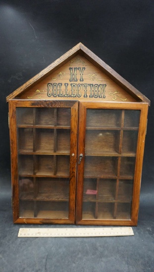 Wooden "My Collection" Display Case