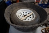 Rubber Feed Tub & 5.30-12 N75 Tire & Rim