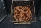 Plastic Crate w/ Orange Extension Cord (see picture for damage spot)