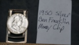 1950 Silver Ben Franklin Money Clip