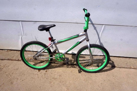 Boys Black & Green Huffy Bike