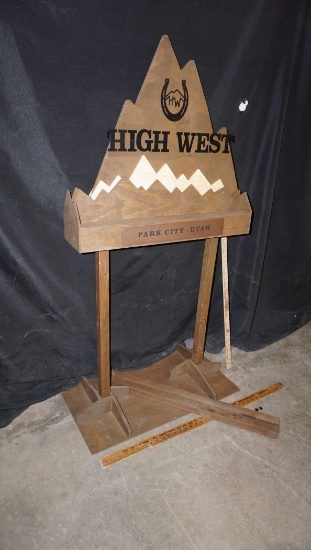 High West Park City Utah Wooden Stand