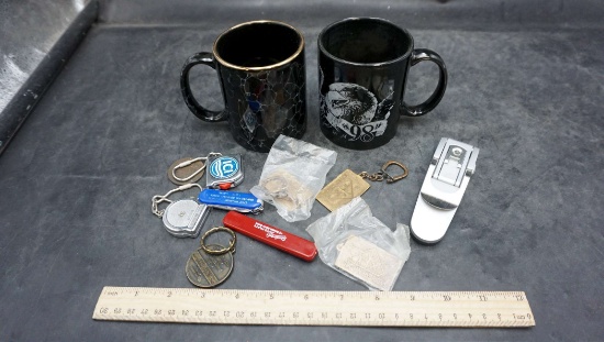 Mugs, Keychains, Medals & Pocket Knife