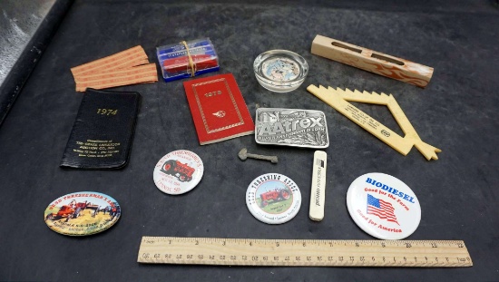 Advertising Pieces - Belt Buckle, Buttons, Booklets, Tool & Misc