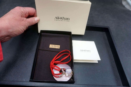 Ali-Khan Sterling Silver Necklace W/ Pendant