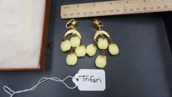 Trifari Clip-On Earrings