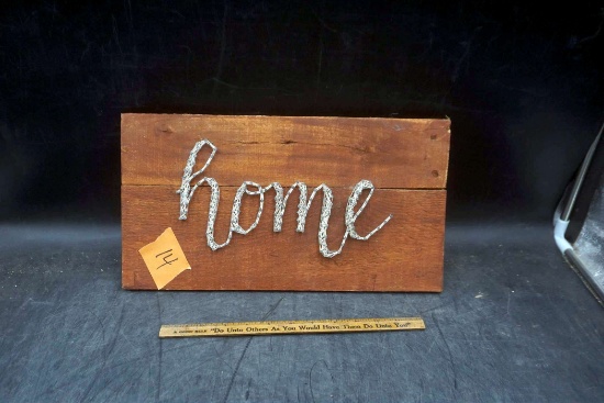 Wooden "Home" Sign