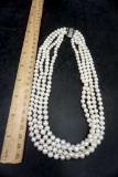 Real Pearl Multi-Strand Necklace