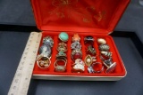 Case W/ Assorted Rings