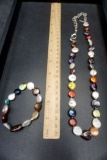 Real Pearl Necklace & Bracelet