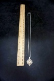 12K Gold Black Hills Sterling Silver Pendant Necklace